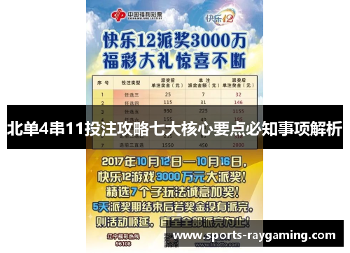北单4串11投注攻略七大核心要点必知事项解析