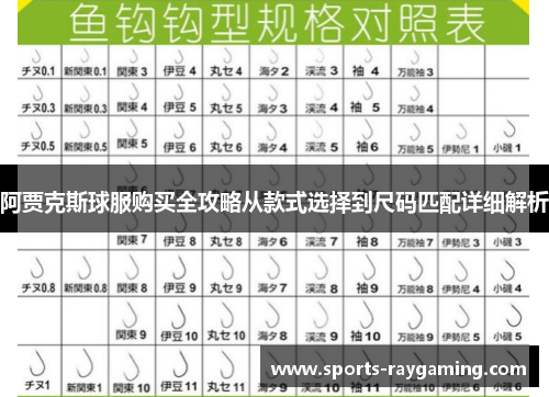 阿贾克斯球服购买全攻略从款式选择到尺码匹配详细解析